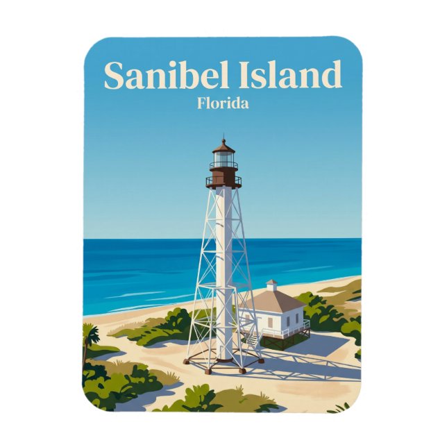 Magnet Flexible Phare de l'île de Sanibel USA (Vertical)