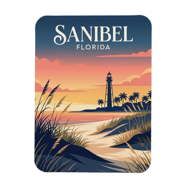 Magnet Flexible Phare de l'île de Sanibel USA (Vertical)
