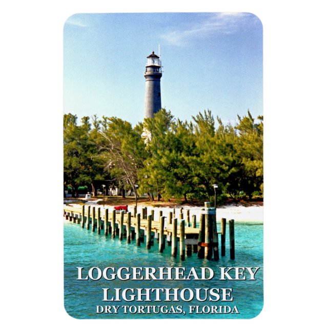 Magnet Flexible Phare de Loggerhead Key, Dry Tortugas Floride (Vertical)