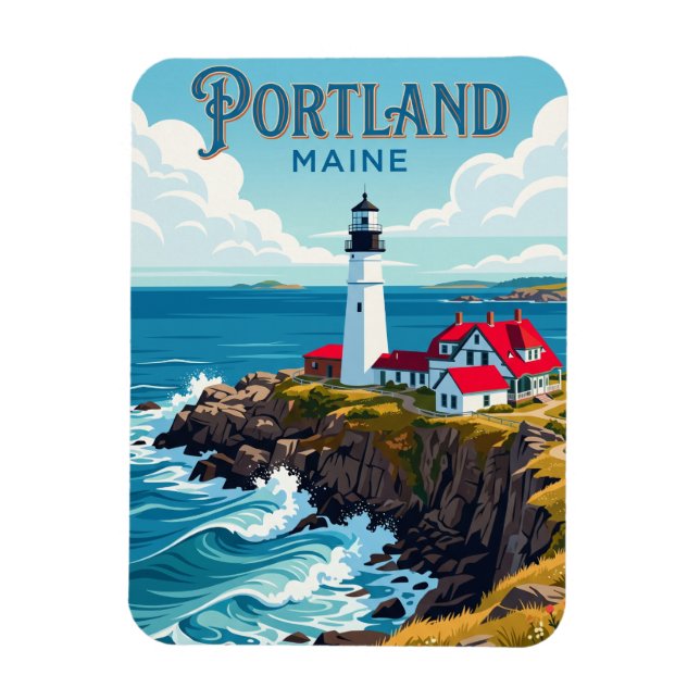 Magnet Flexible Phare de Portland Head USA (Vertical)
