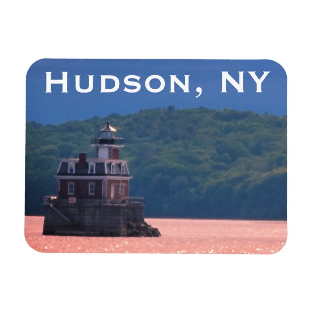 Magnet Flexible Phare d'Hudson Athens - Lumière de Hudson City, NY (Horizontal)
