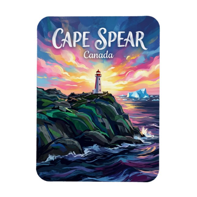 Magnet Flexible Phare du cap Spear Canada (Vertical)
