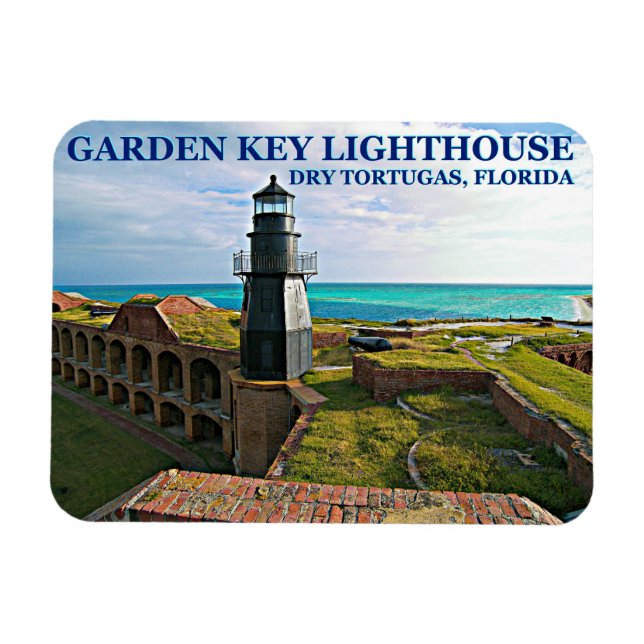 Magnet Flexible Phare Garden Key, Tortugas Sec Floride (Horizontal)