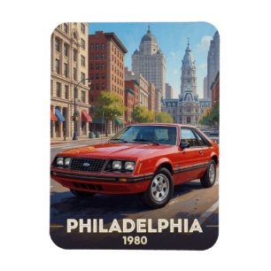 Magnet Flexible Philadelphie Cruiser Urbain Routier 1980 Pennsylva