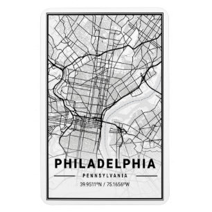 Magnet Flexible Philadelphie Pennsylvanie USA Travel City Map