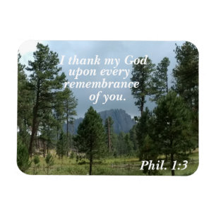 Magnet Flexible Philippians 1:3 I thank my God upon every 