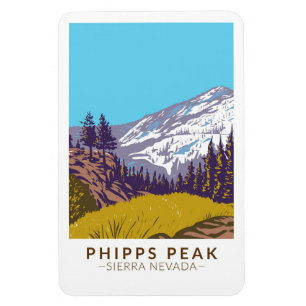 Magnet Flexible Phipps Peak Sierra Nevada Californie Vintage