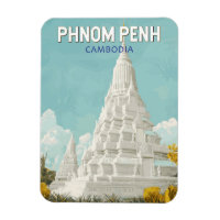 Phnom Penh Cambodge Illustration Voyage Art Retro