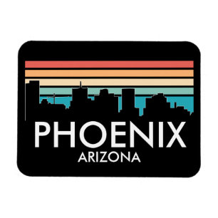Magnet Flexible Phoenix Arizona Retro Sunset Skyline