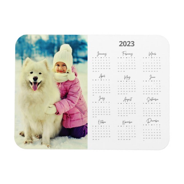 Magnet Flexible Photo 2023 Calendrier Nouvel An (Horizontal)