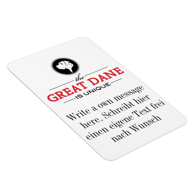 Magnet Flexible photo aimant Grand Danois (Côté Droit)