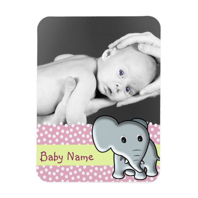 Magnet Flexible Photo bébé/ Eléphant (Vertical)