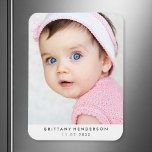 Magnet Flexible Photo bébé moderne | Blanc<br><div class="desc">bébé moderne,  photo enfant. Vous pouvez également ajouter votre photo de famille.</div>