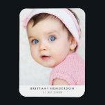 Magnet Flexible Photo bébé moderne | Blanc<br><div class="desc">bébé moderne,  photo enfant. Vous pouvez également ajouter votre photo de famille.</div>