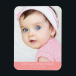 Magnet Flexible Photo bébé moderne | Corail<br><div class="desc">bébé moderne,  photo enfant. Vous pouvez également ajouter votre photo de famille.</div>