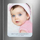 Magnet Flexible Photo bébé moderne | Pastel Blue<br><div class="desc">bébé moderne,  photo enfant. Vous pouvez également ajouter votre photo de famille.</div>