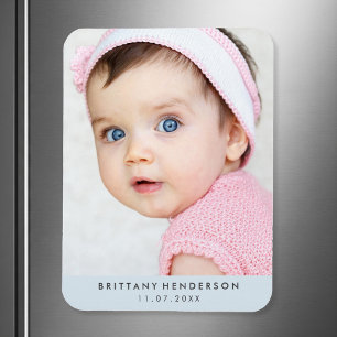 Magnet Flexible Photo bébé moderne Pastel Blue