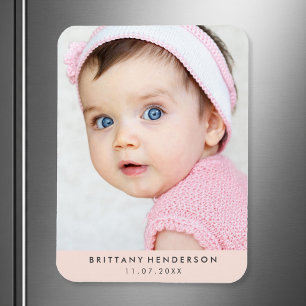 Magnet Flexible Photo bébé moderne Rose pâle