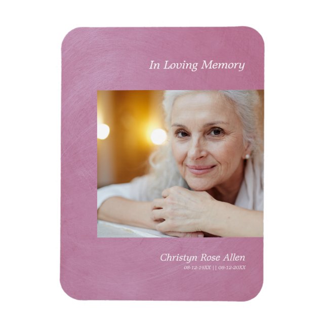 Magnet Flexible Photo Cher Souvenez-vous de l'effet métallique Mau (Vertical)