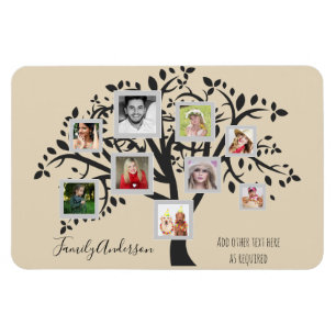 Magnet Flexible Photo Collage Family Tree Modèle Personnalisé