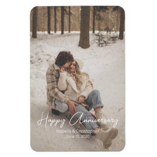 Magnet Flexible Photo d'anniversaire personnalisé avec texte moder