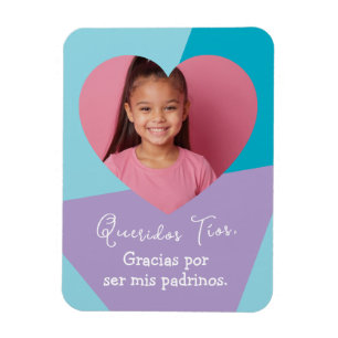 Magnet Flexible Photo dans un cœur Cadeau de remerciement pour par