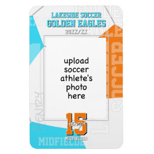Magnet Flexible photo d'athlète de football aux couleurs de TOUTE