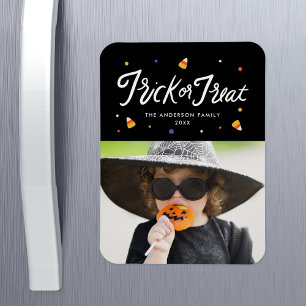 Magnet Flexible Photo de Candy Corn Trick or Treat pour Halloween