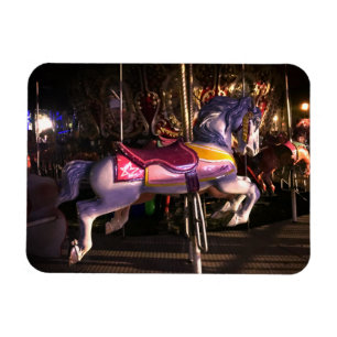 Magnet Flexible Photo de cheval galopant de carrousel vintage