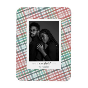 Magnet Flexible Photo de couple sur impression carreaux pastel