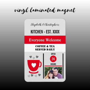 Magnet Flexible Photo de cuisine année café thé rouge