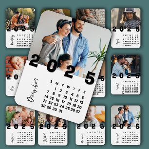 Magnet Flexible Photo de famille du calendrier du mois de décembre