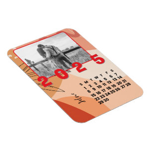 Magnet Flexible Photo de famille du calendrier du mois de juin 202