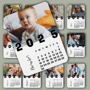 Magnet Flexible Photo de famille du calendrier du mois de novembre