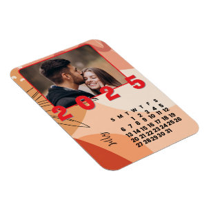 Magnet Flexible Photo de famille du mois de juillet 2025 Calendrie