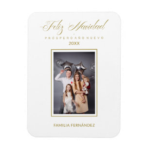 Magnet Flexible Photo de famille élégante et chic de Noël moderne