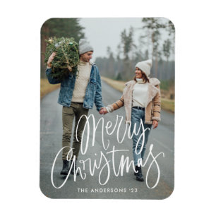 Magnet Flexible Photo de Joyeux Noël en écriture manuscrite décont