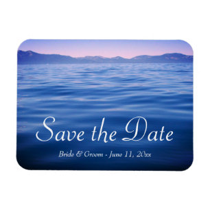 Magnet Flexible Photo de Lake Tahoe rose et bleu Enregistrez la da