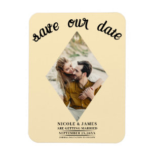 Magnet Flexible Photo de mariage à la crème chaude Enregistrer la