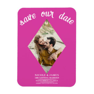 Magnet Flexible Photo de mariage Diamant Rose Chaud Enregistrer la