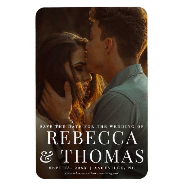 Magnet Flexible Photo de mariage moderne pour save the date (Vertical)