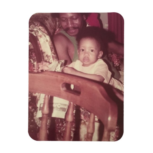 Magnet Flexible Photo de moi et papa (Vertical)