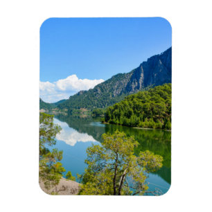 Magnet Flexible Photo de montagne au lac panoramique réfléchissant