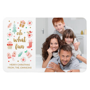 Magnet Flexible Photo de Noël de la famille moderne
