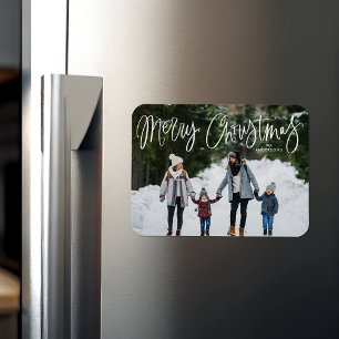 Magnet Flexible Photo de Noël festive Joyeux Noël écriture fantais
