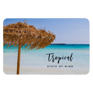 Magnet Flexible Photo de plage tropicale État d'esprit tropical