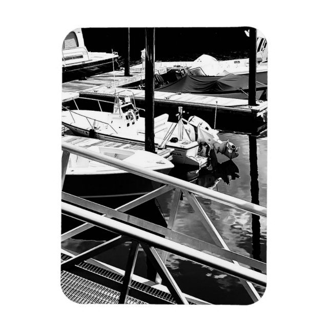 Magnet Flexible Photo de quai de bateau à quai maritime (Vertical)