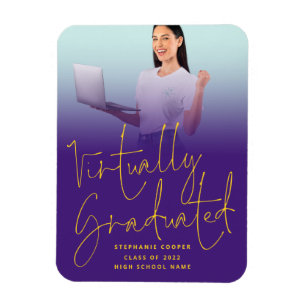 Magnet Flexible Photo de script virtuellement graduée 2022 violet