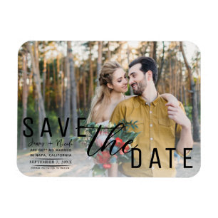 Magnet Flexible Photo de superposition blanche pour mariage "Save
