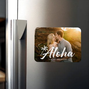 Magnet Flexible Photo de vacances au palmier Aloha